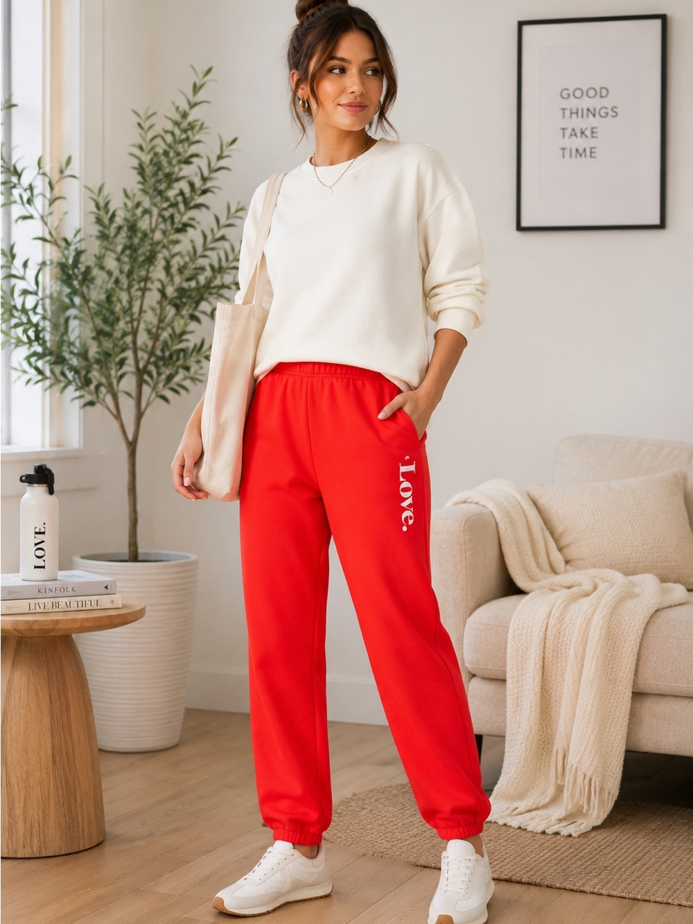 NWT Universal Thread Red Love Sweatpants Joggers XXL